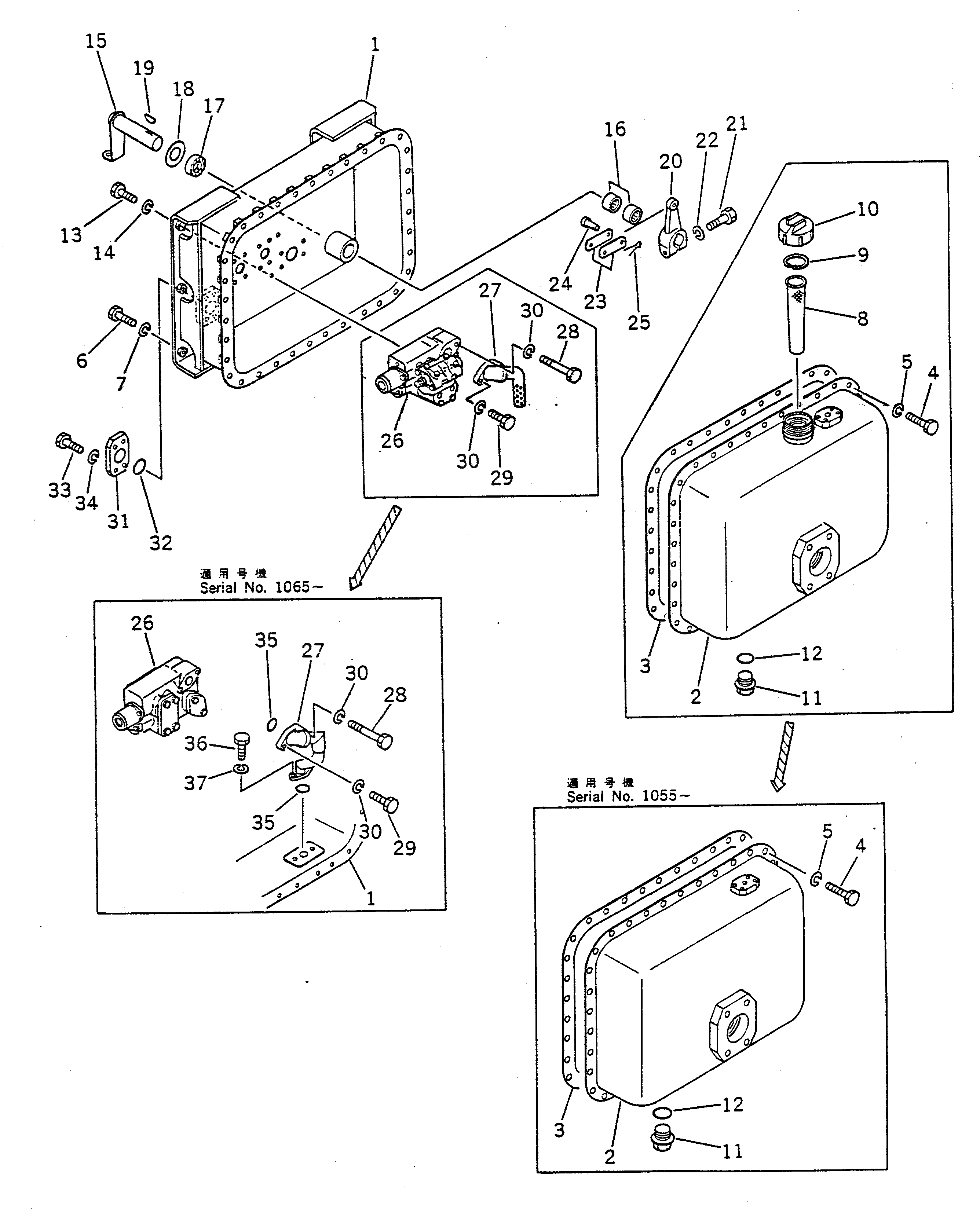 Бак 566-60-16121 Komatsu