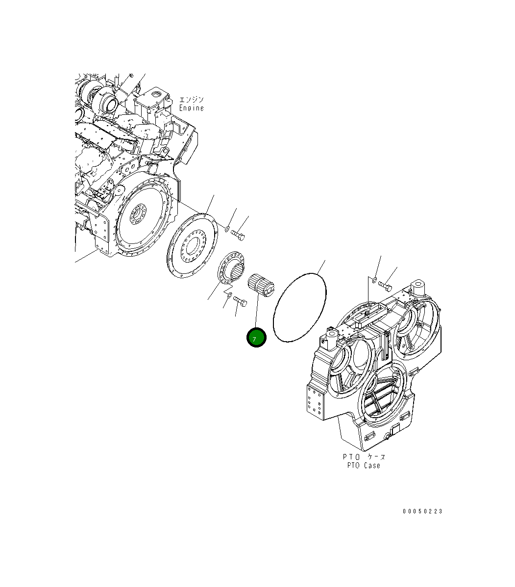 Вал 21T-38-31210 Komatsu