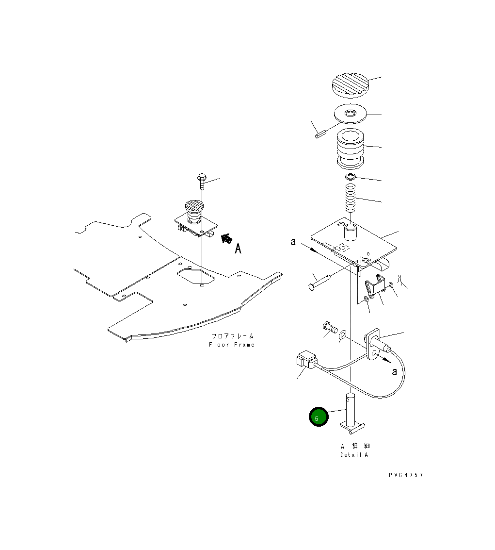 Вал 21U-43-31831 Komatsu