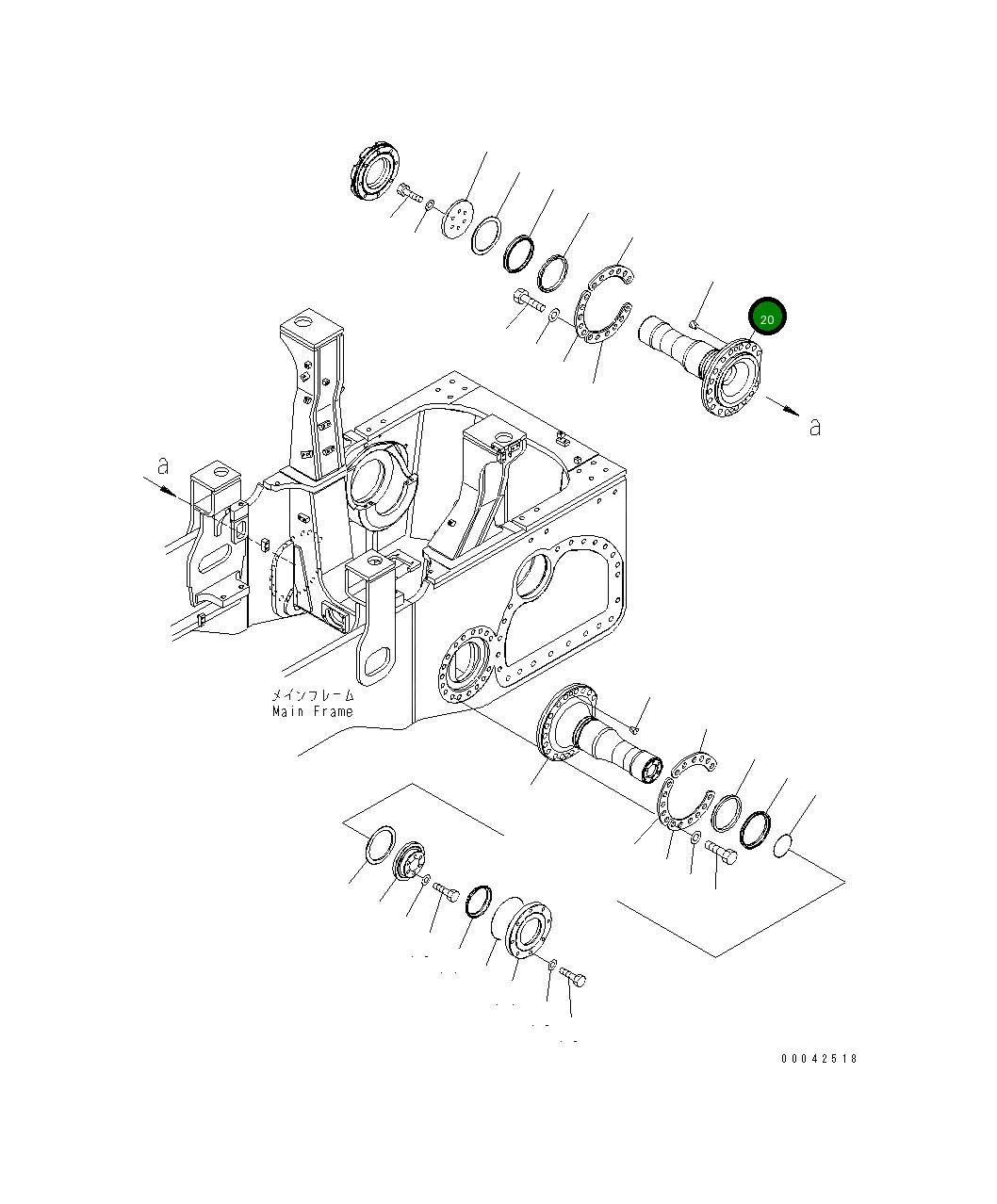 Вал 17A-50-41311 Komatsu