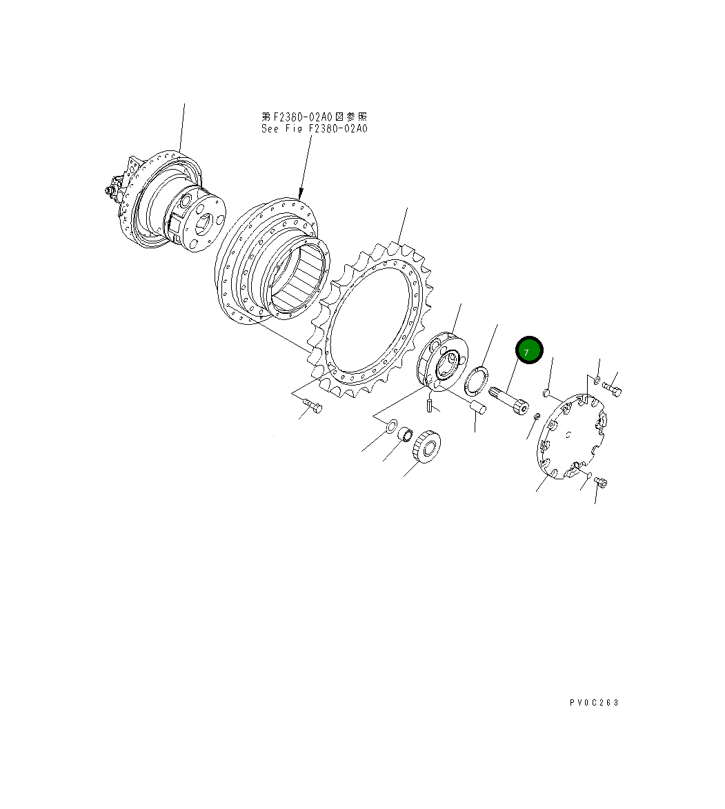 Вал 11Y-27-11120 Komatsu