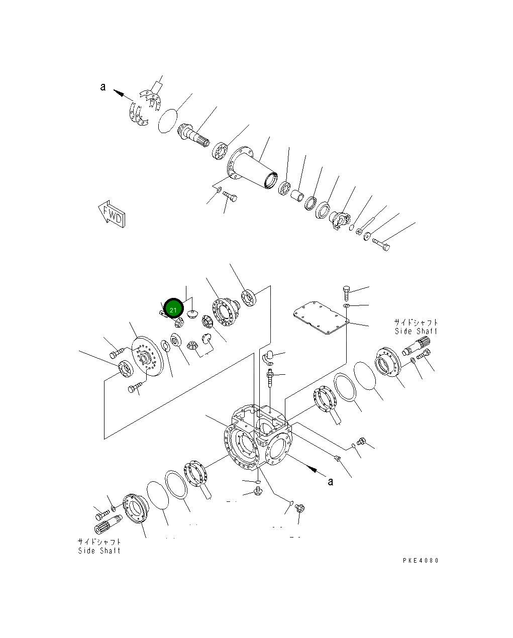 Вал 415-22-21411 Komatsu