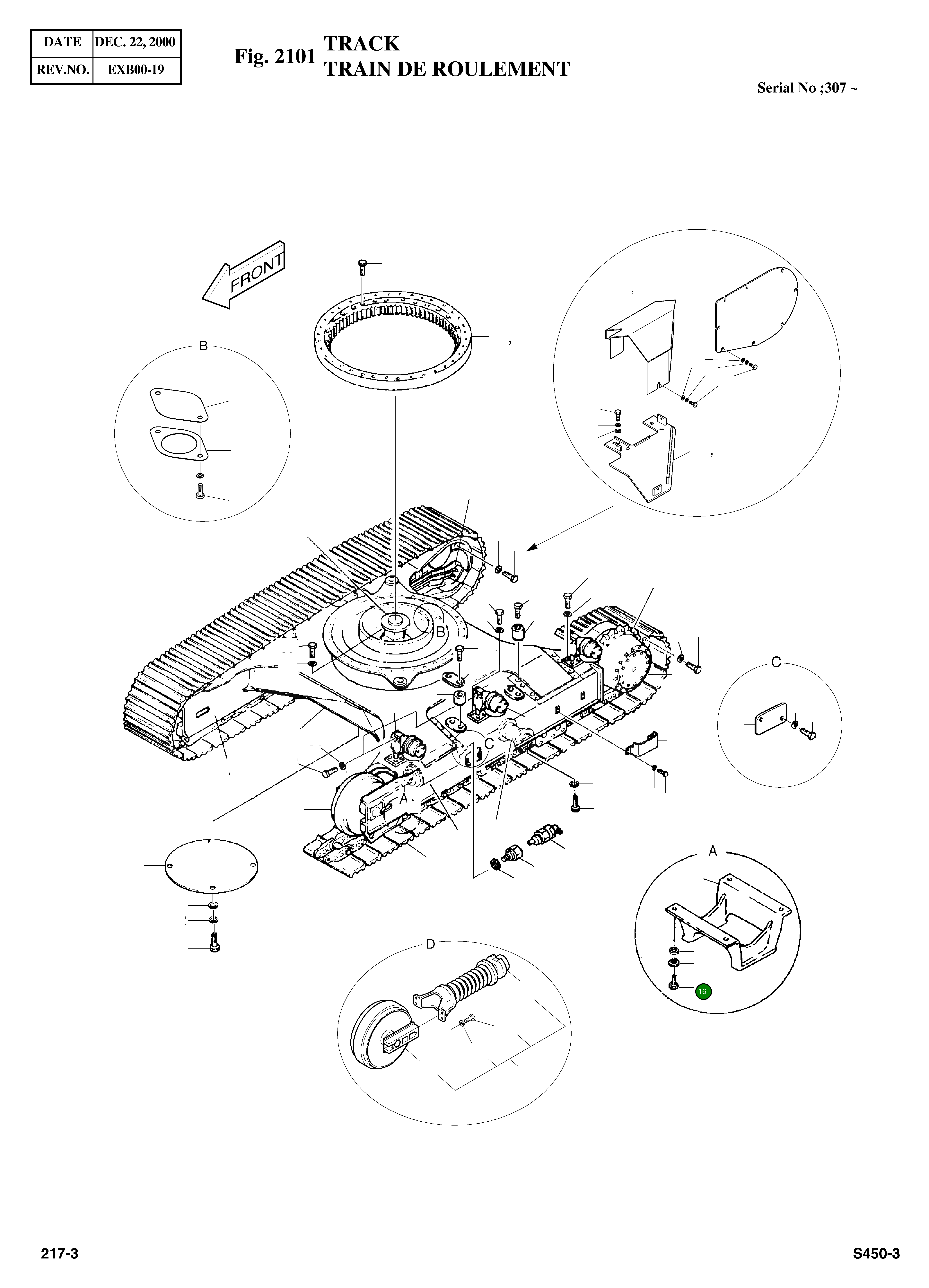 Болт M22X2.5X55 S0530761 Komatsu