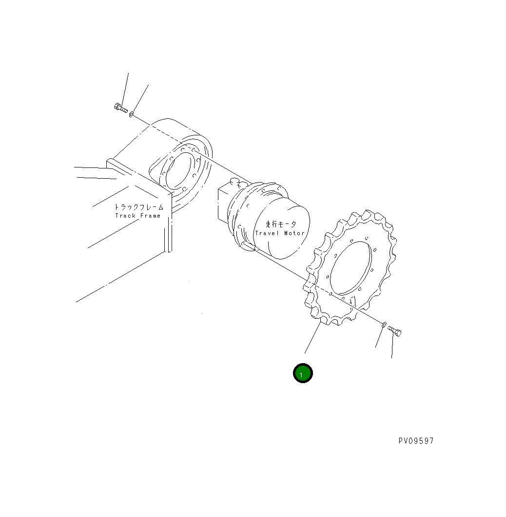 Ведущая звезда 20S-27-33110 Komatsu