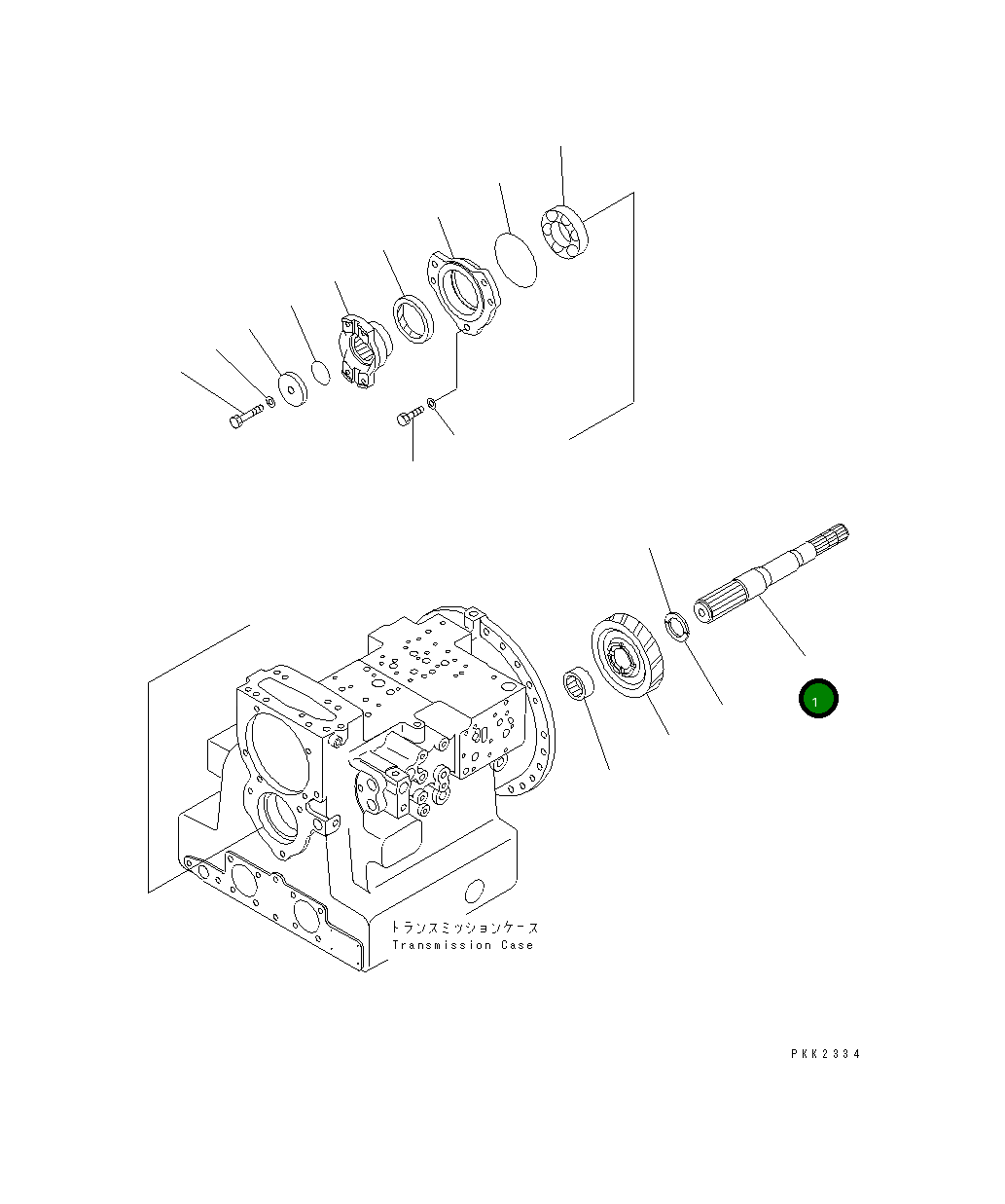 Вал 12G-15-52110 Komatsu