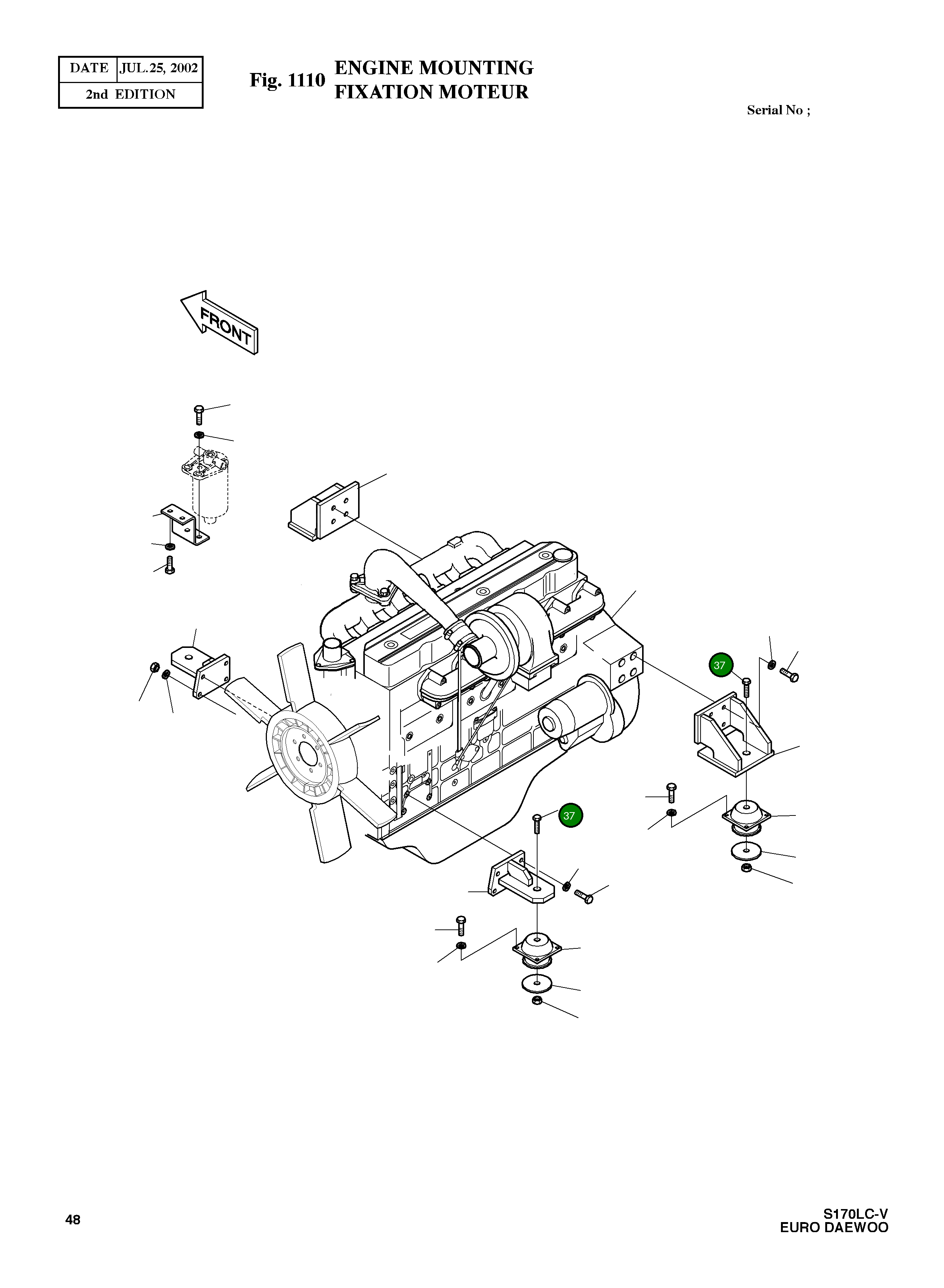 Болт M16X1.5X120 S0766666 Komatsu