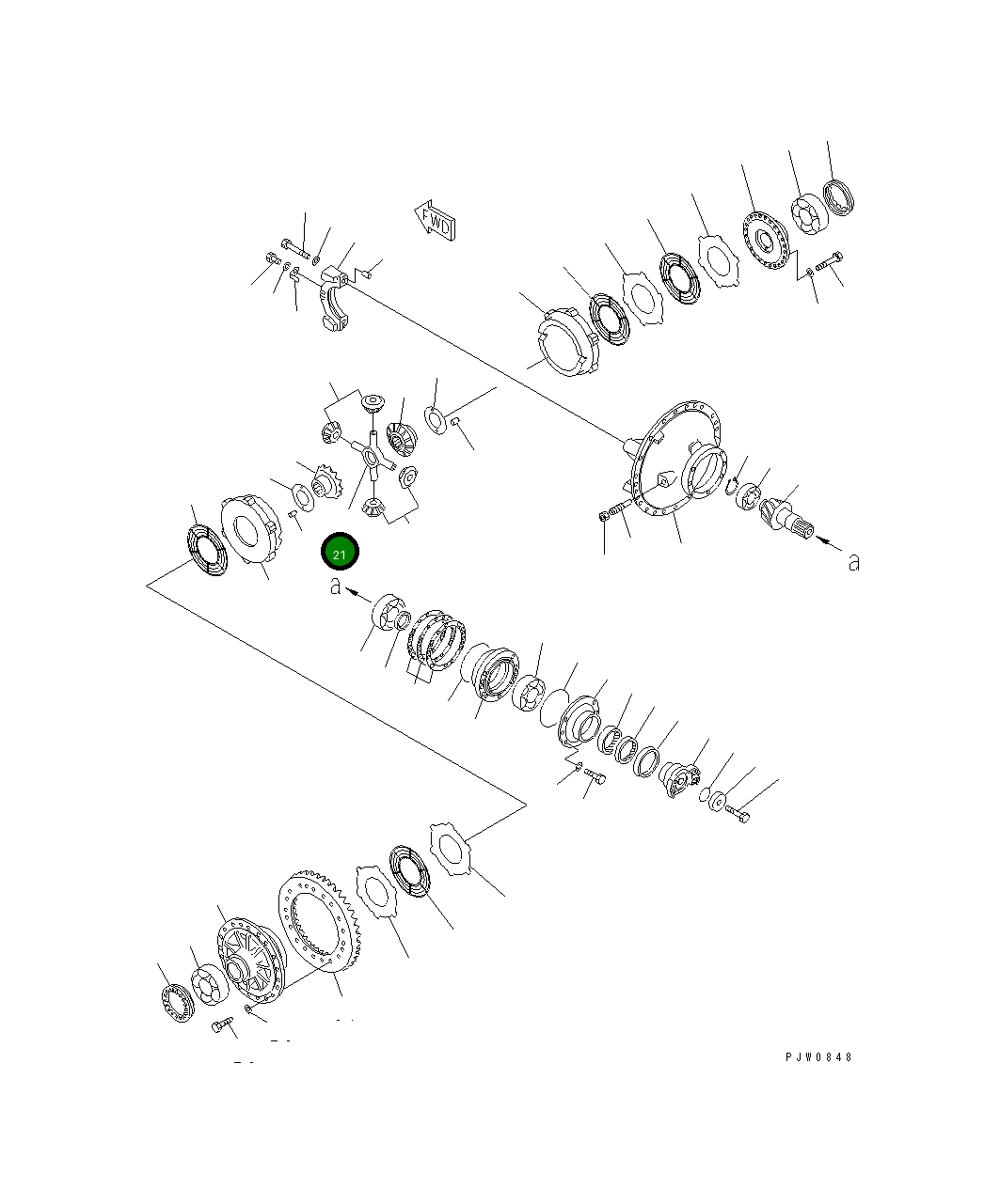 Вал 421-22-27220 Komatsu