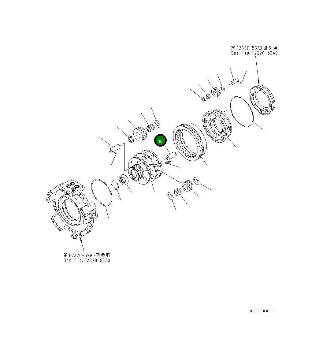 Вал 154-15-62520 Komatsu