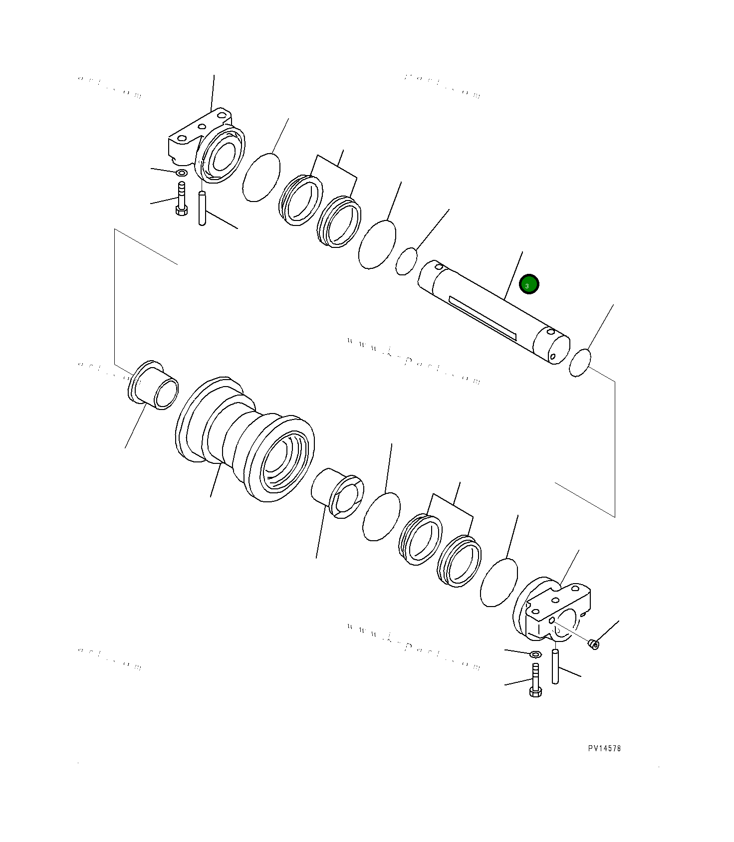 Вал 22U3011460 Komatsu