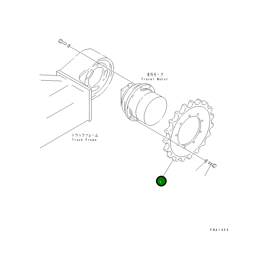 Ведущая звезда 20T-27-12110 Komatsu
