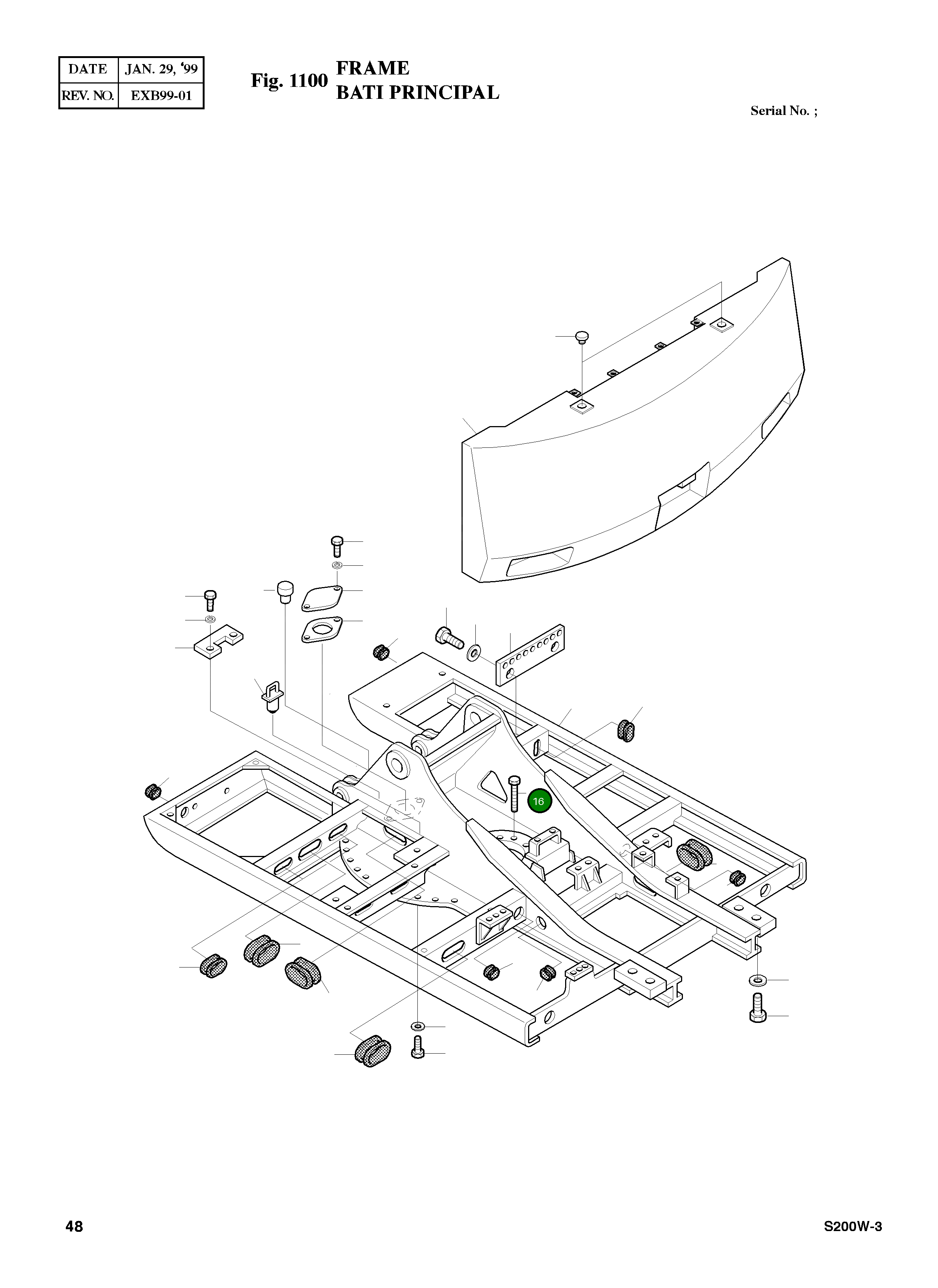 Болт M20X2.5X130 S0571461 Komatsu