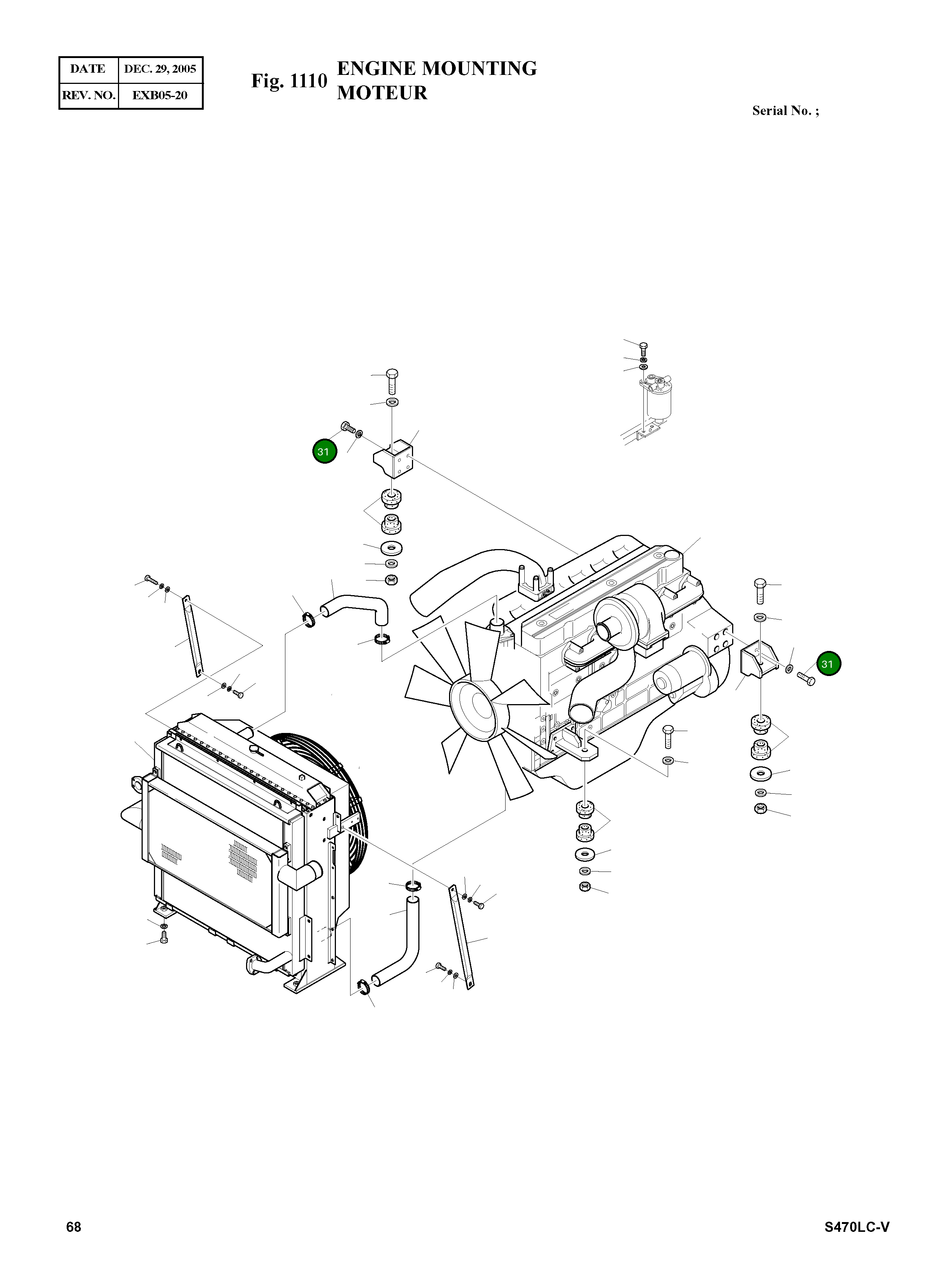 Болт M16X1.5X40 S0765061 Komatsu