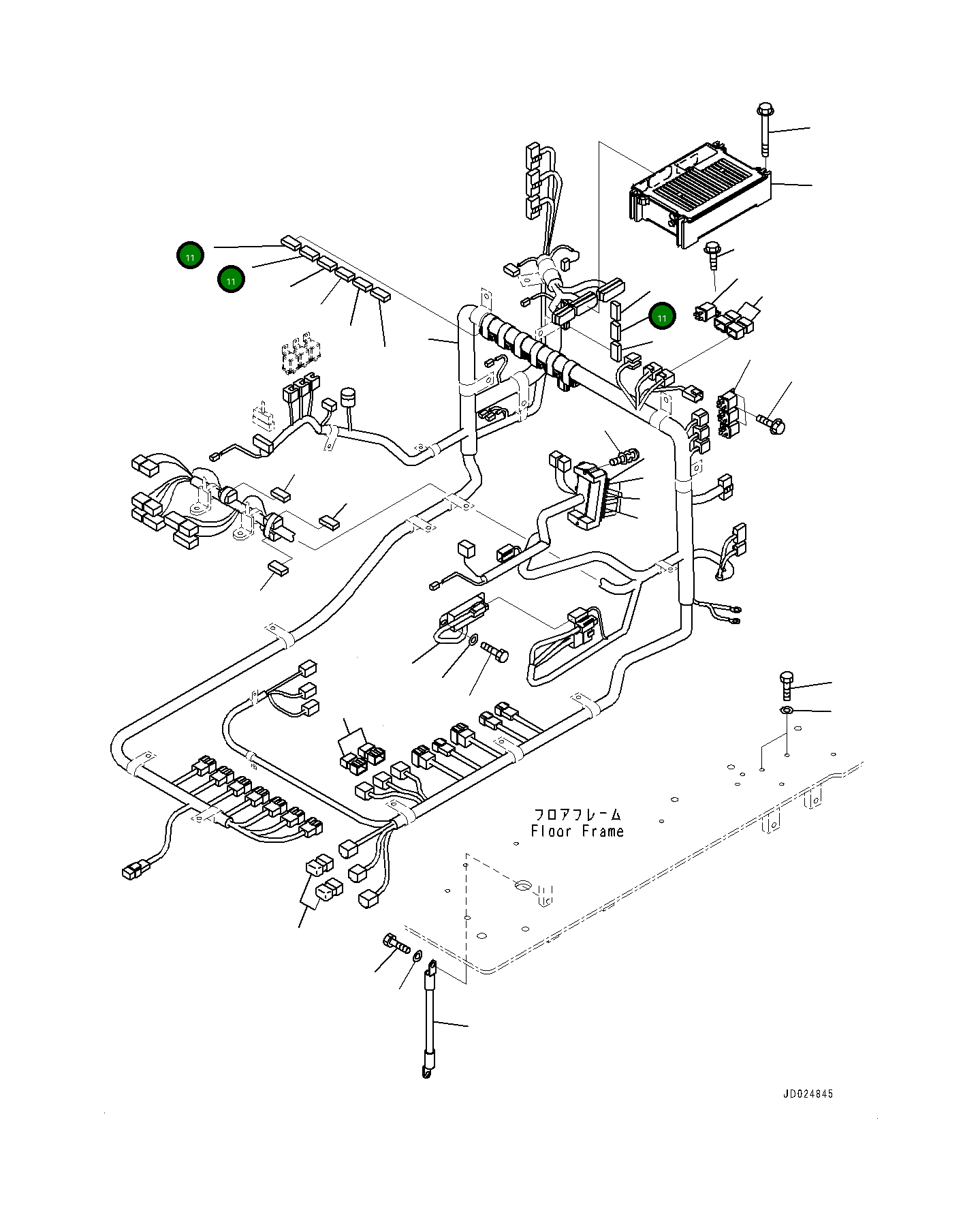 F-разъём, чёрный HM6400-0012 Komatsu
