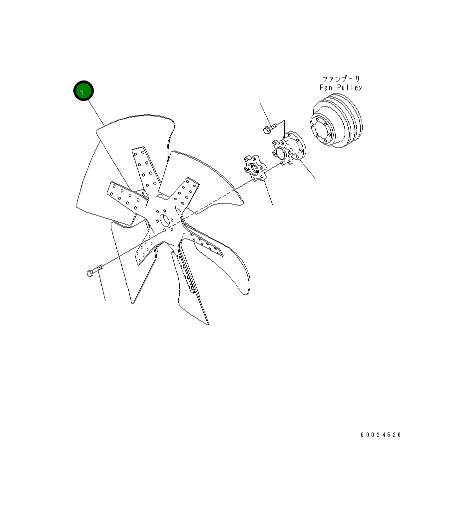 Вентилятор охлаждения 600-633-7850 Komatsu