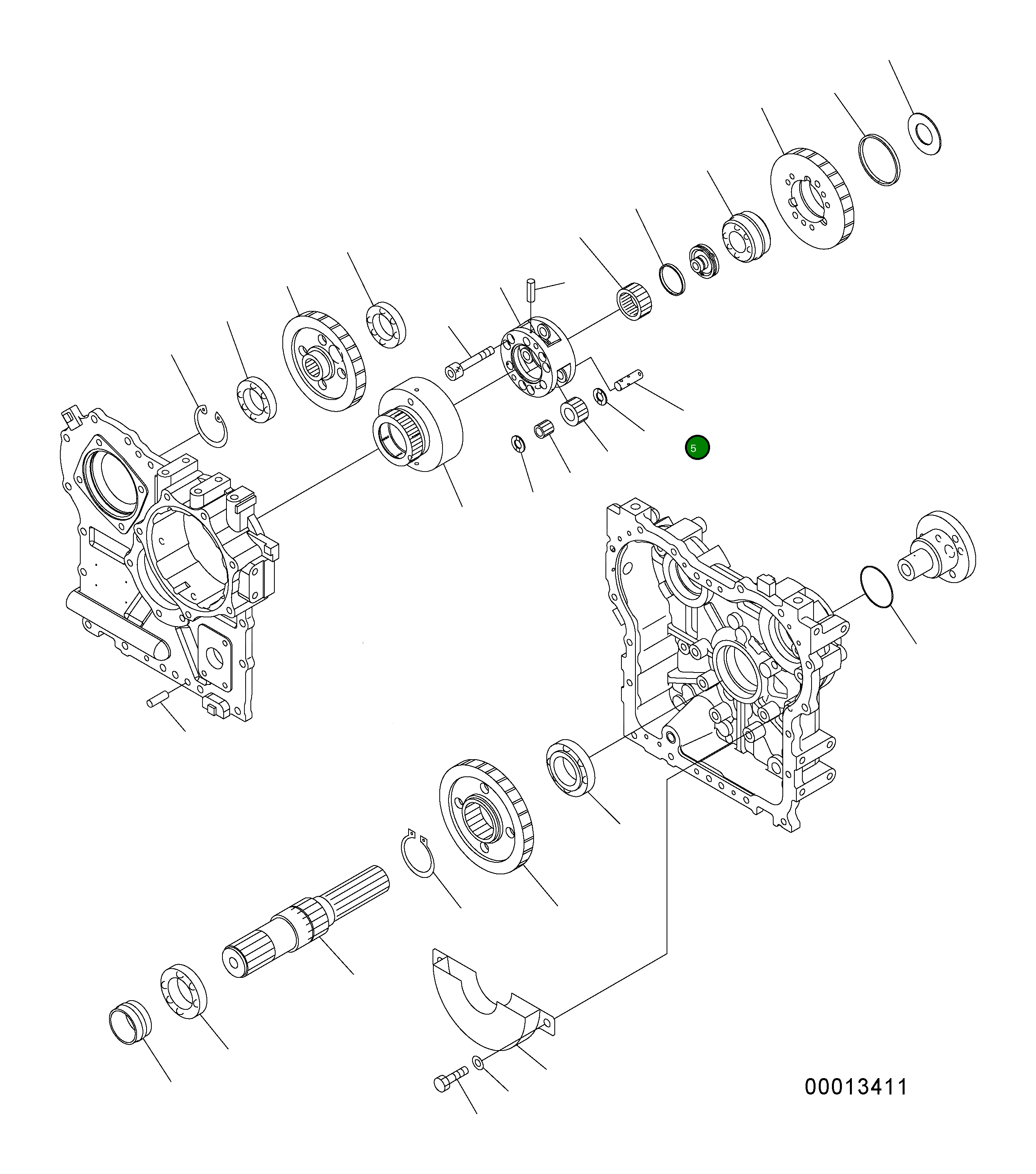 Вал 416-17-32510 Komatsu