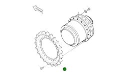 Ведущая звезда 108-00008A Komatsu