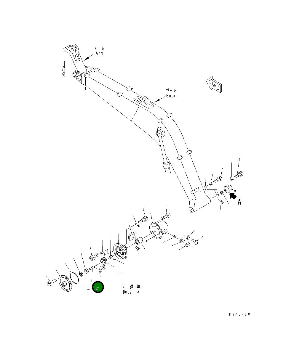 Вал 20Y-06-22350 Komatsu