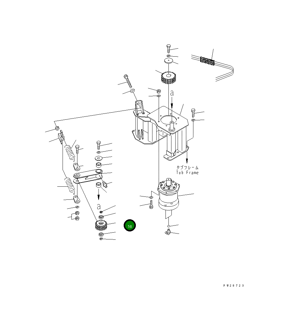 Ведущая звезда 8298-70-1350 Komatsu