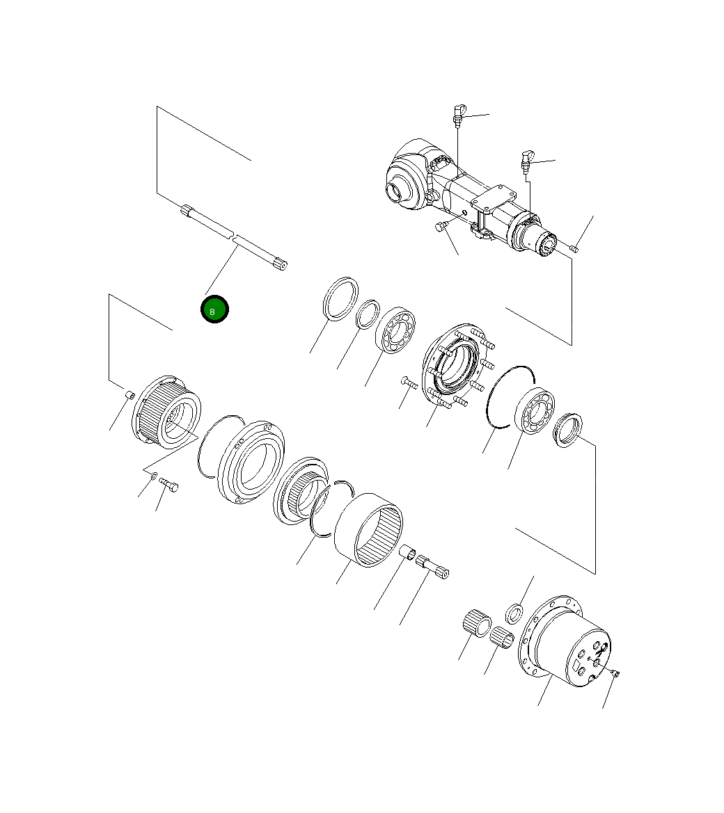 Вал 20G-22-31150 Komatsu