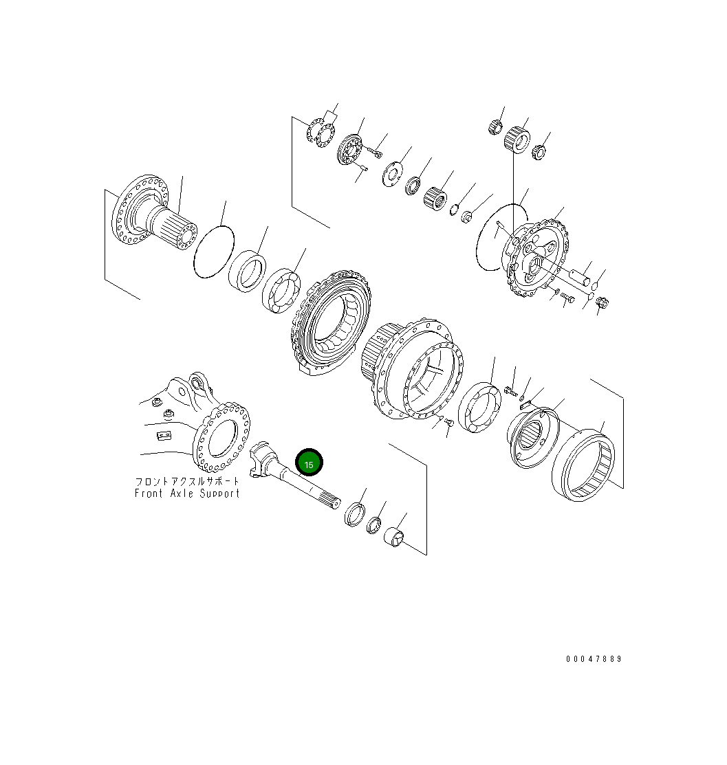 Вал 56D-27-12414 Komatsu