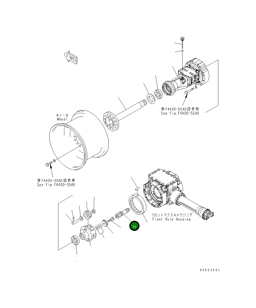 Вал 418-22-32421 Komatsu