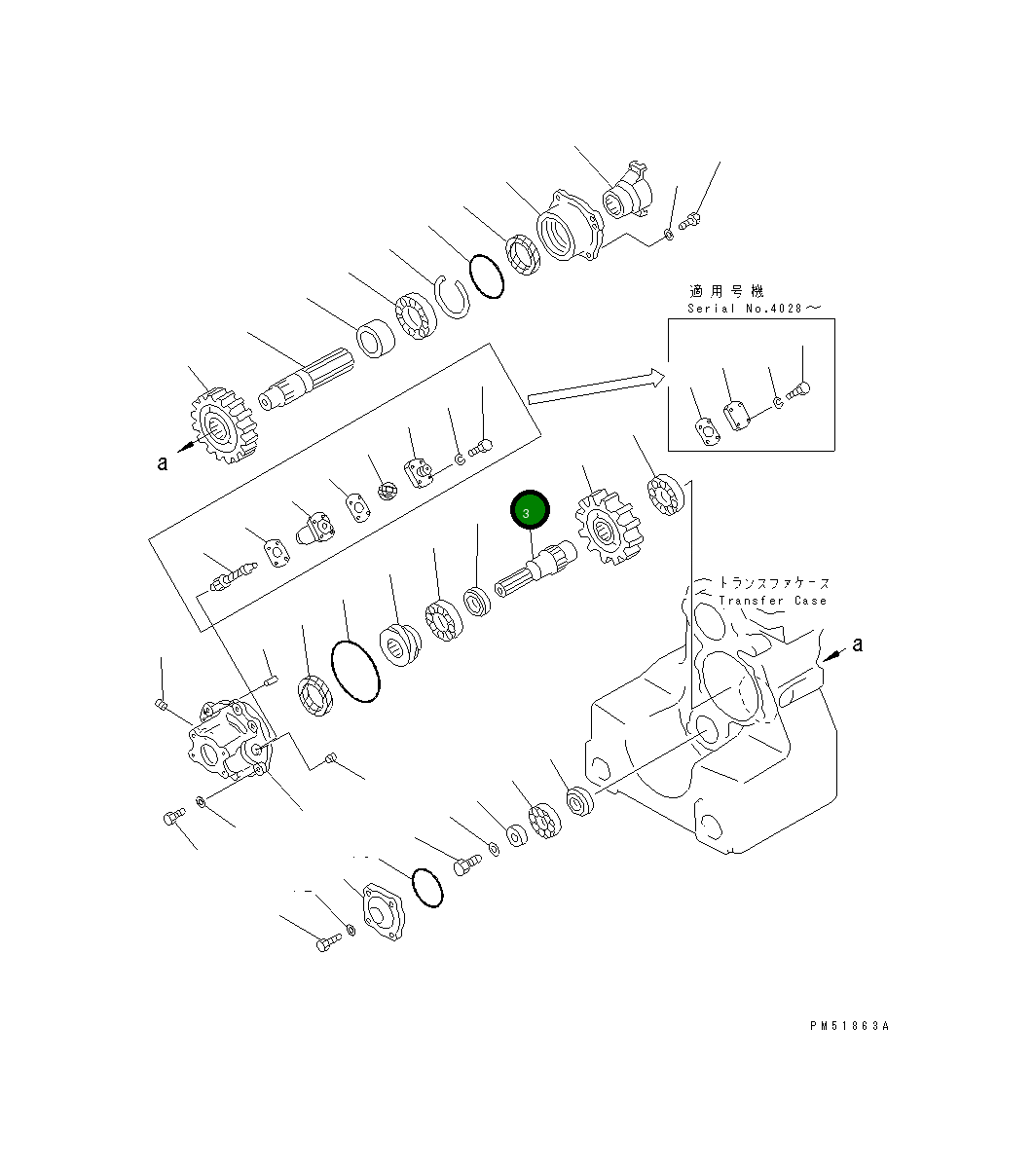 Вал 23E-15-13310 Komatsu