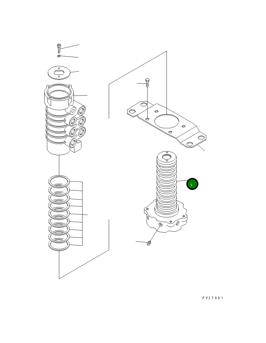 Вал UN080543012 Komatsu