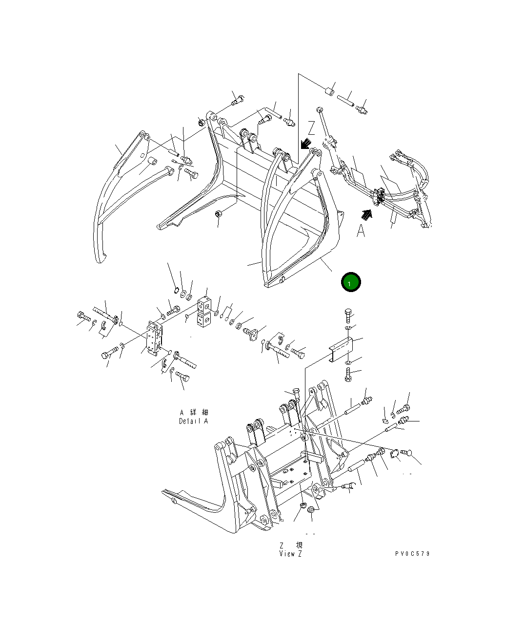 Вилка 145-Z13-2410 Komatsu