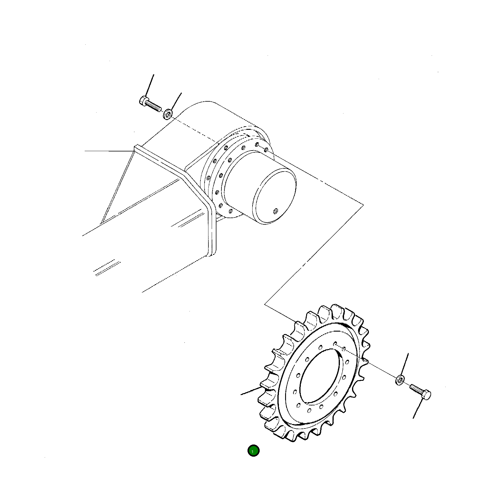 Ведущая звезда 21D-27-11111 Komatsu