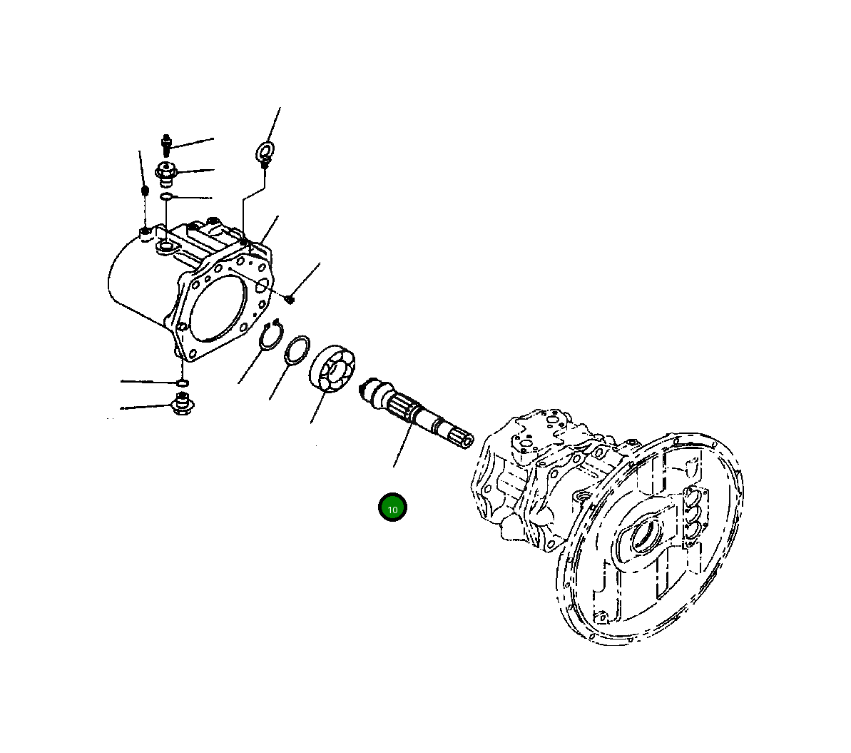 Вал 708-2H-22220 Komatsu