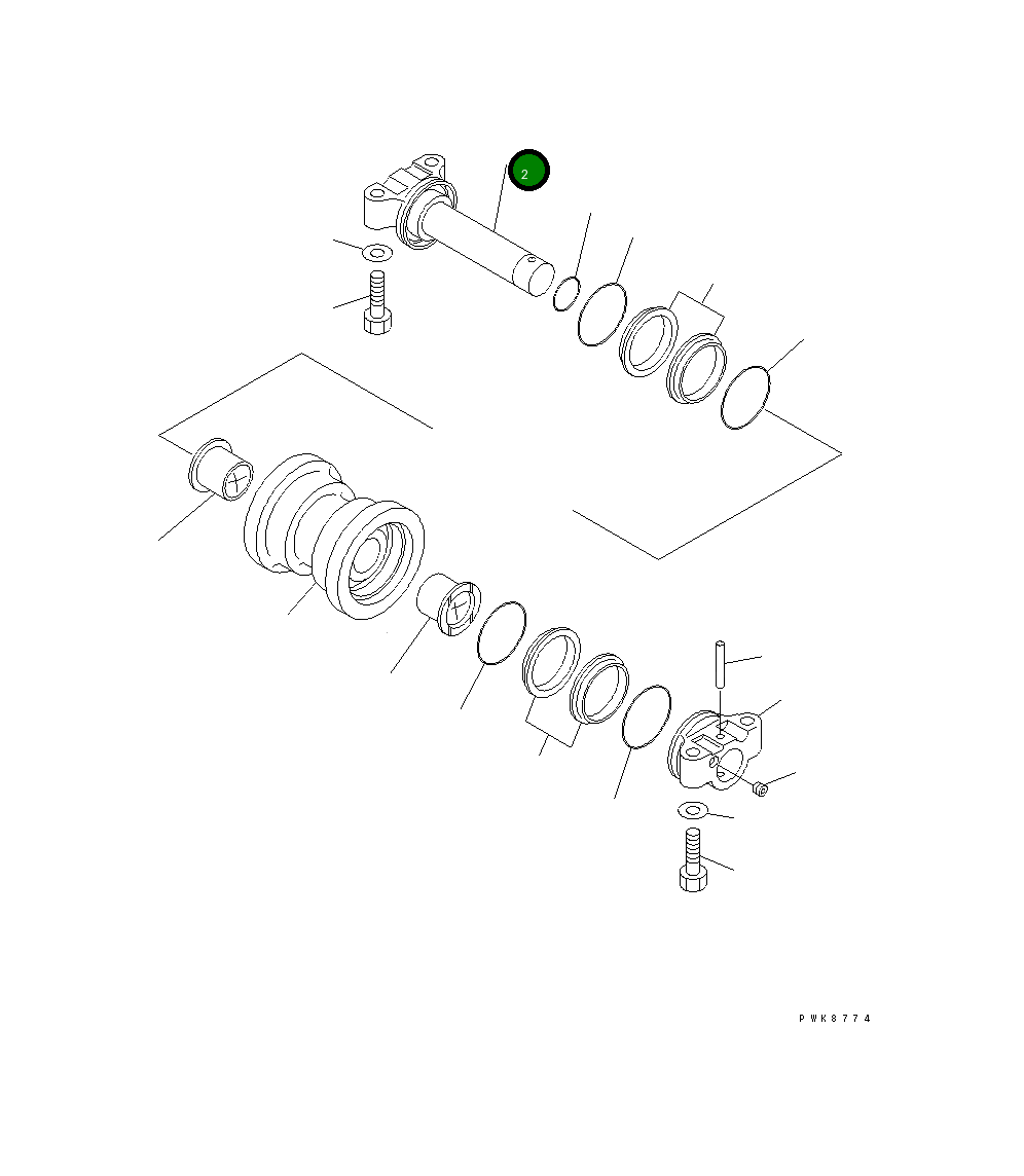 Вал 22B-30-16150 Komatsu