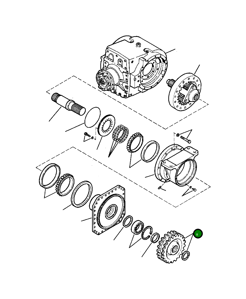 Ведущая звезда 1435 262 H92 Komatsu