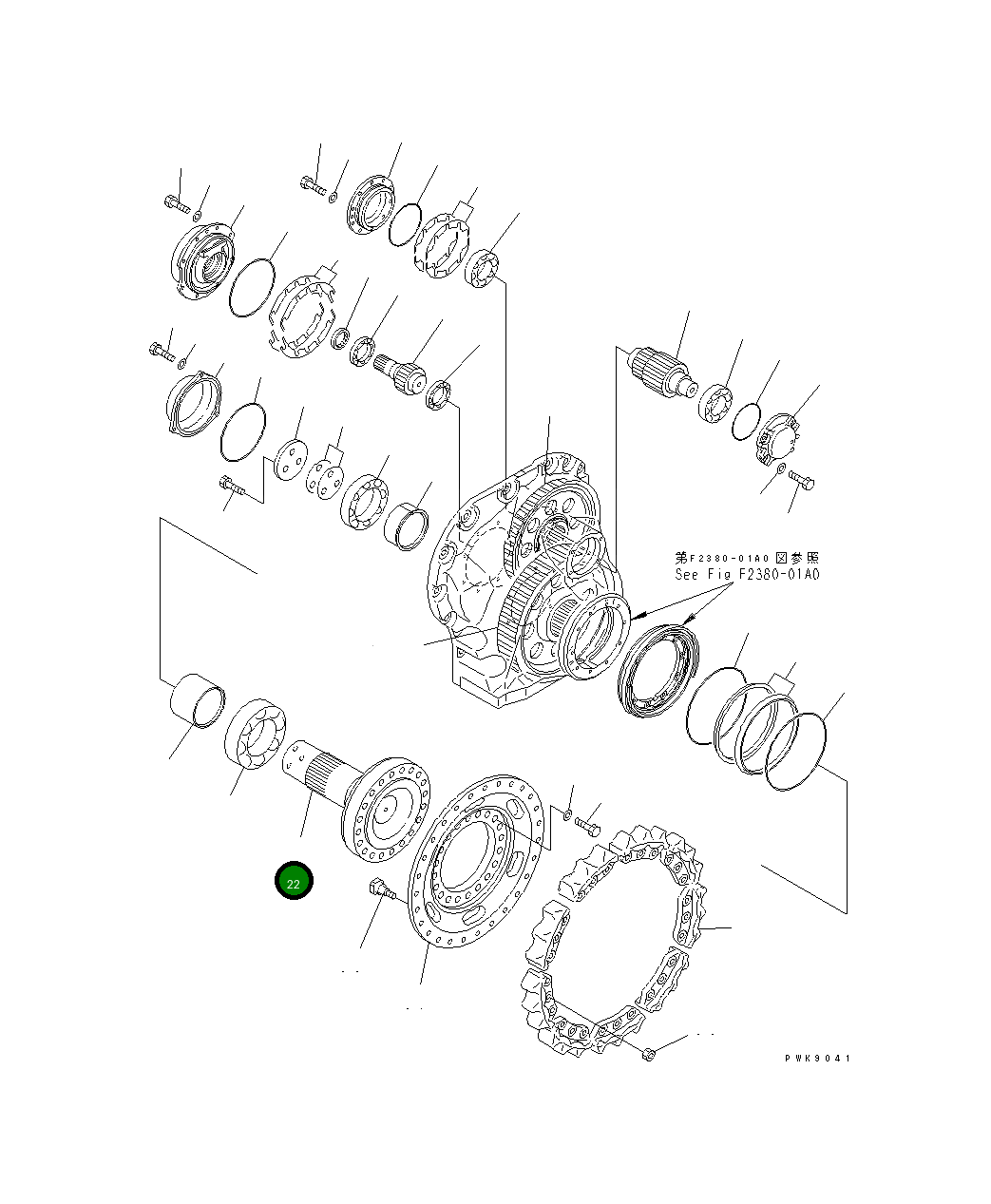 Вал 134-27-61261 Komatsu