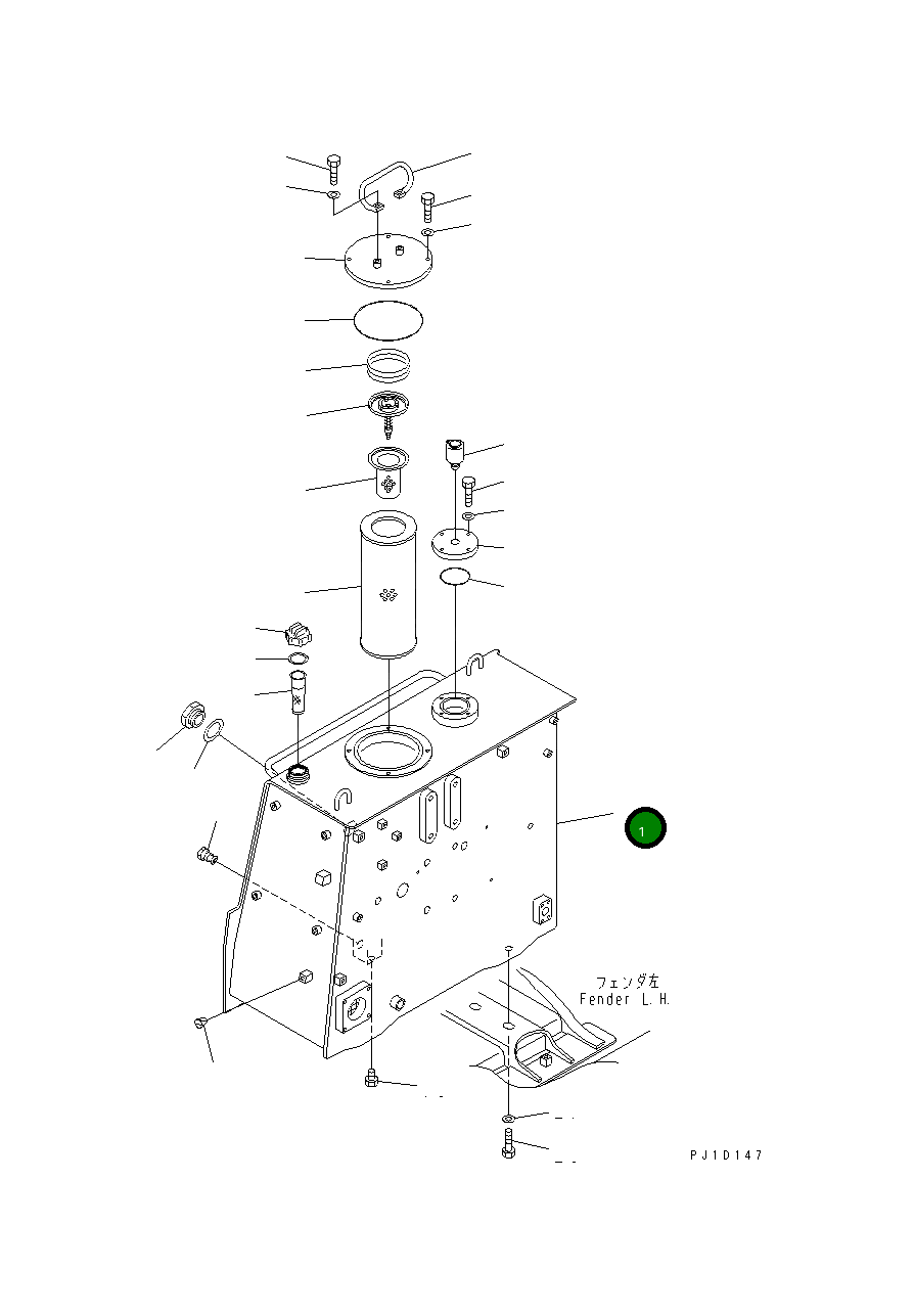 Бак 198-60-55111 Komatsu