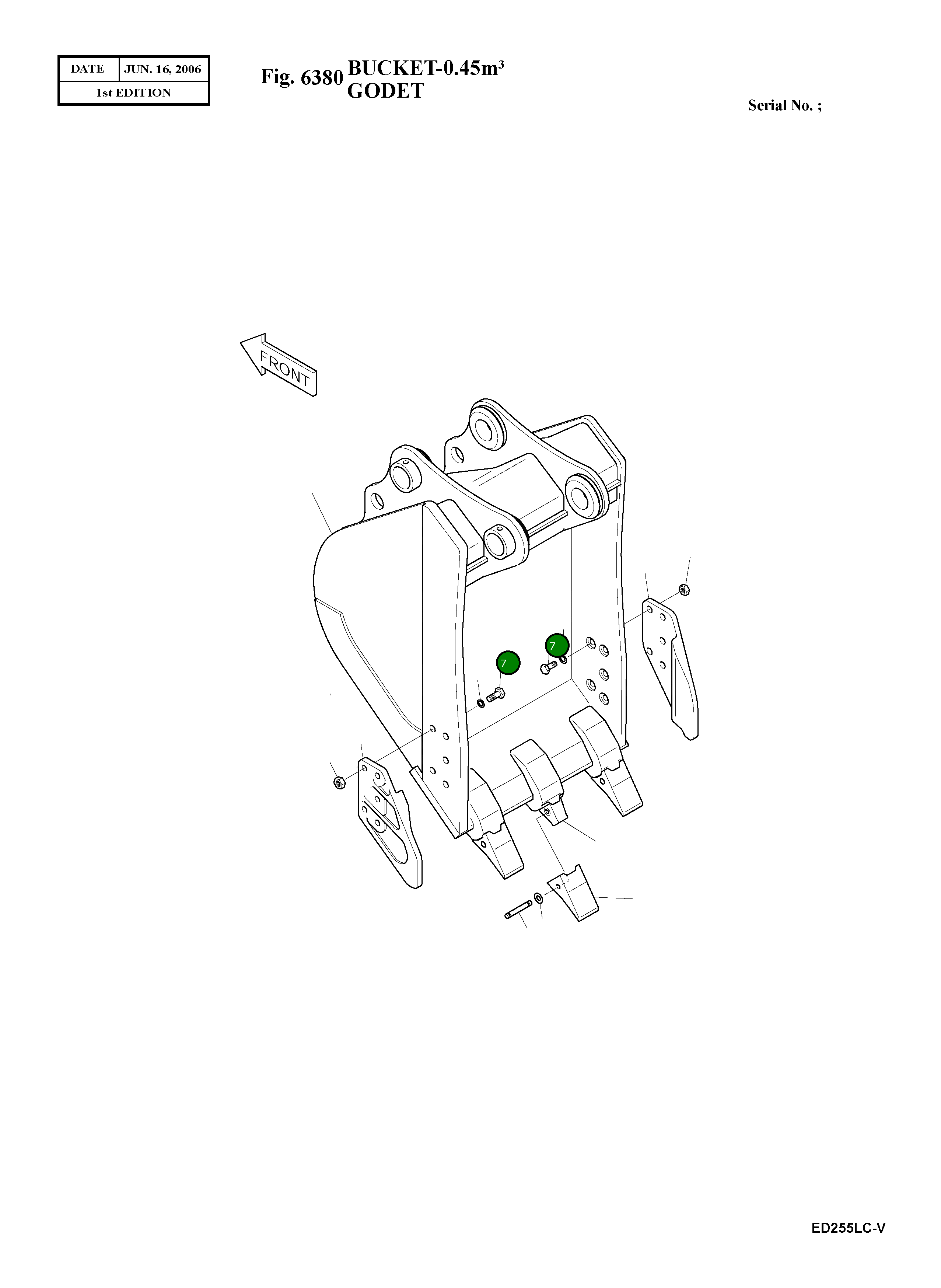 Болт M24X3.0X70 S0574761 Komatsu