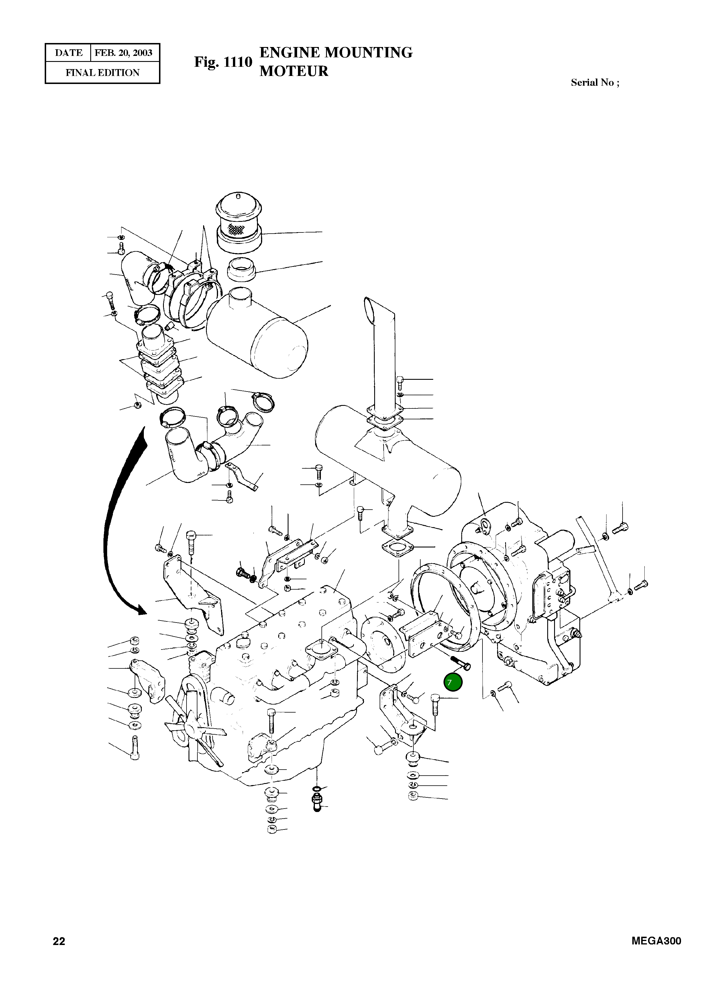 Болт M10X1.5 S2562551 Komatsu