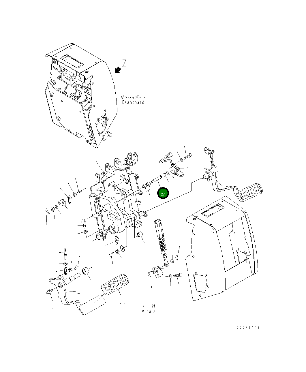 Вал 17A-43-41182 Komatsu