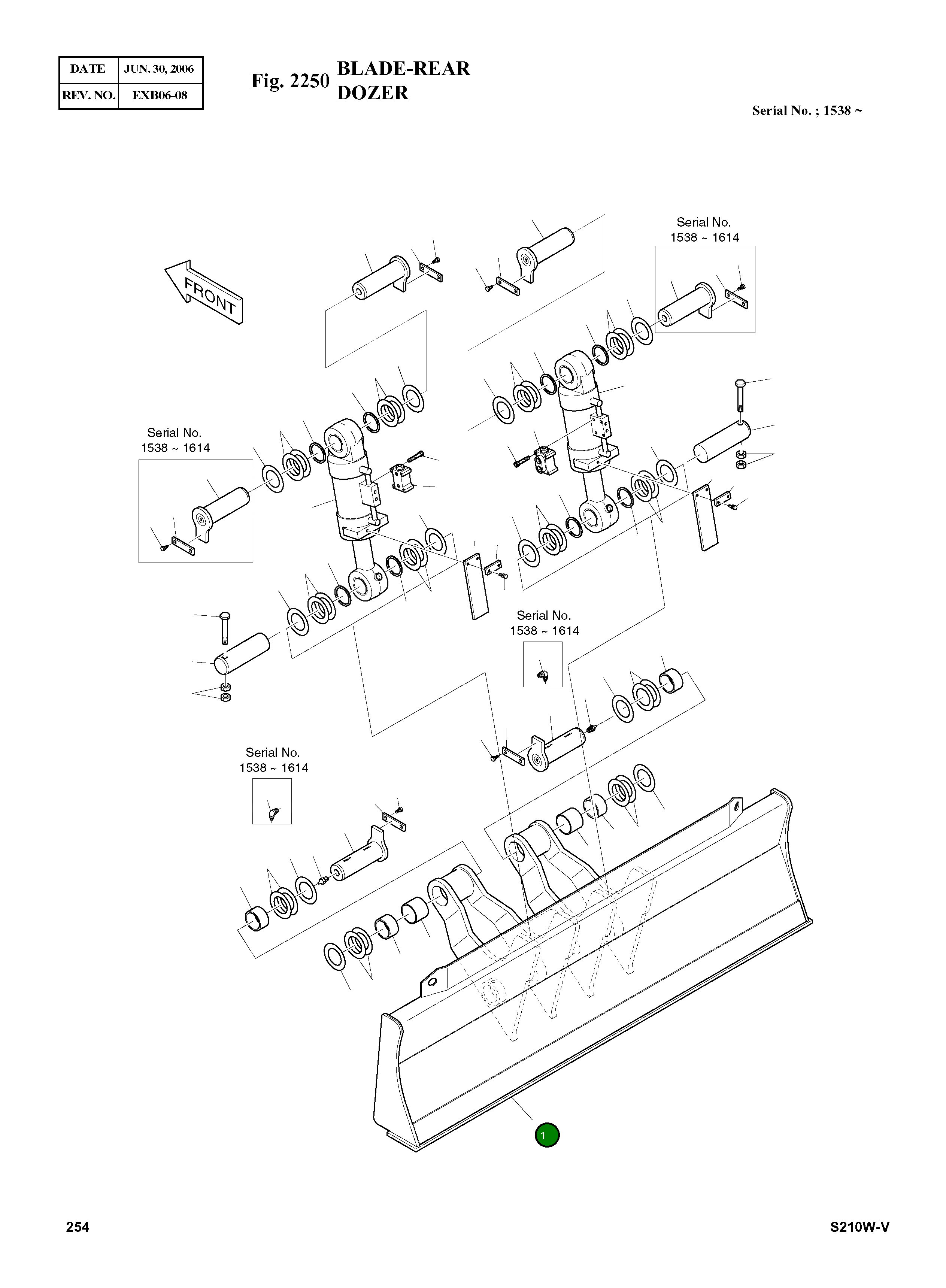 Бульдозерный отвал K1000691 Komatsu