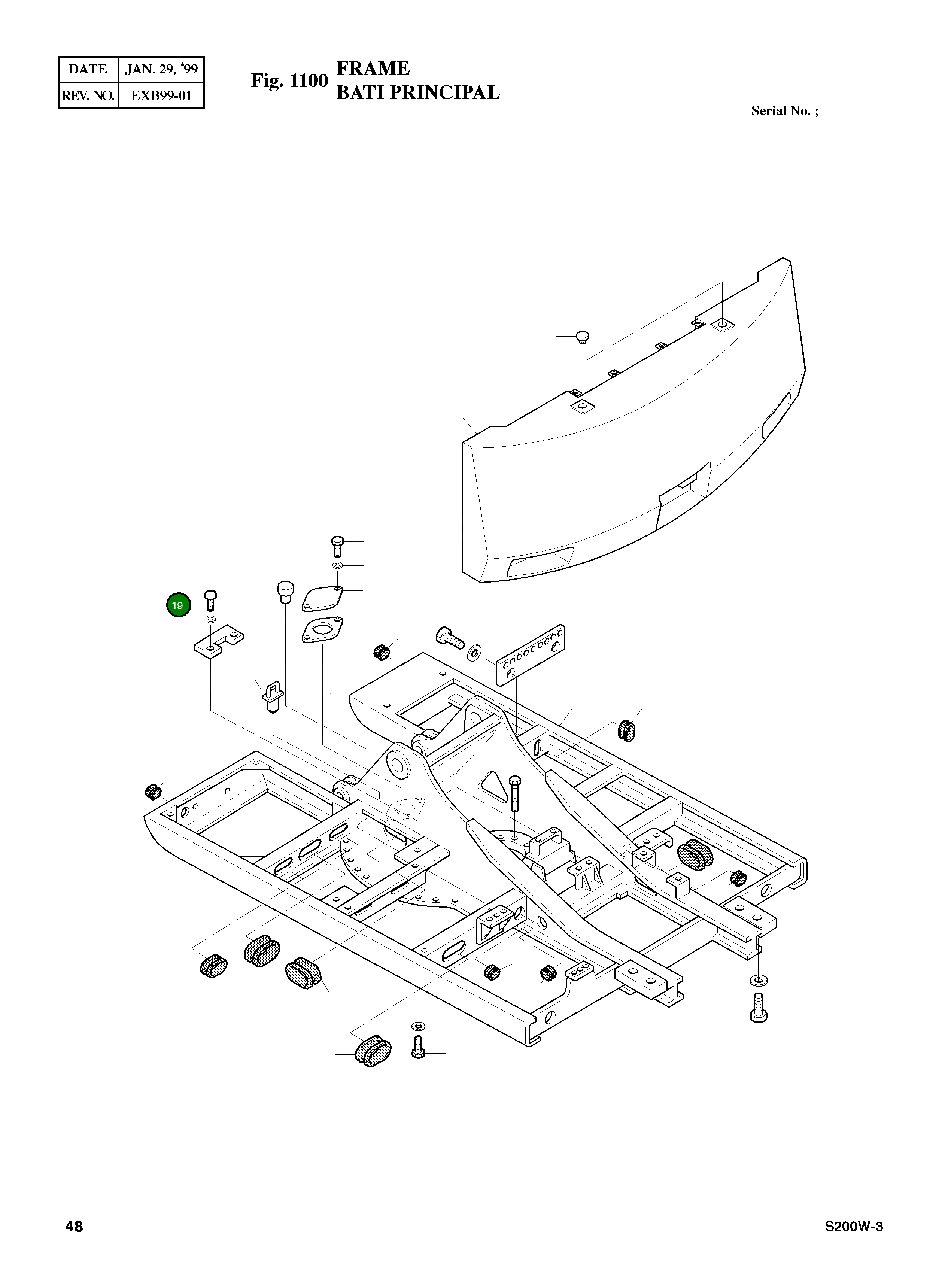 Болт M16X2.0X55 S0765361 Komatsu
