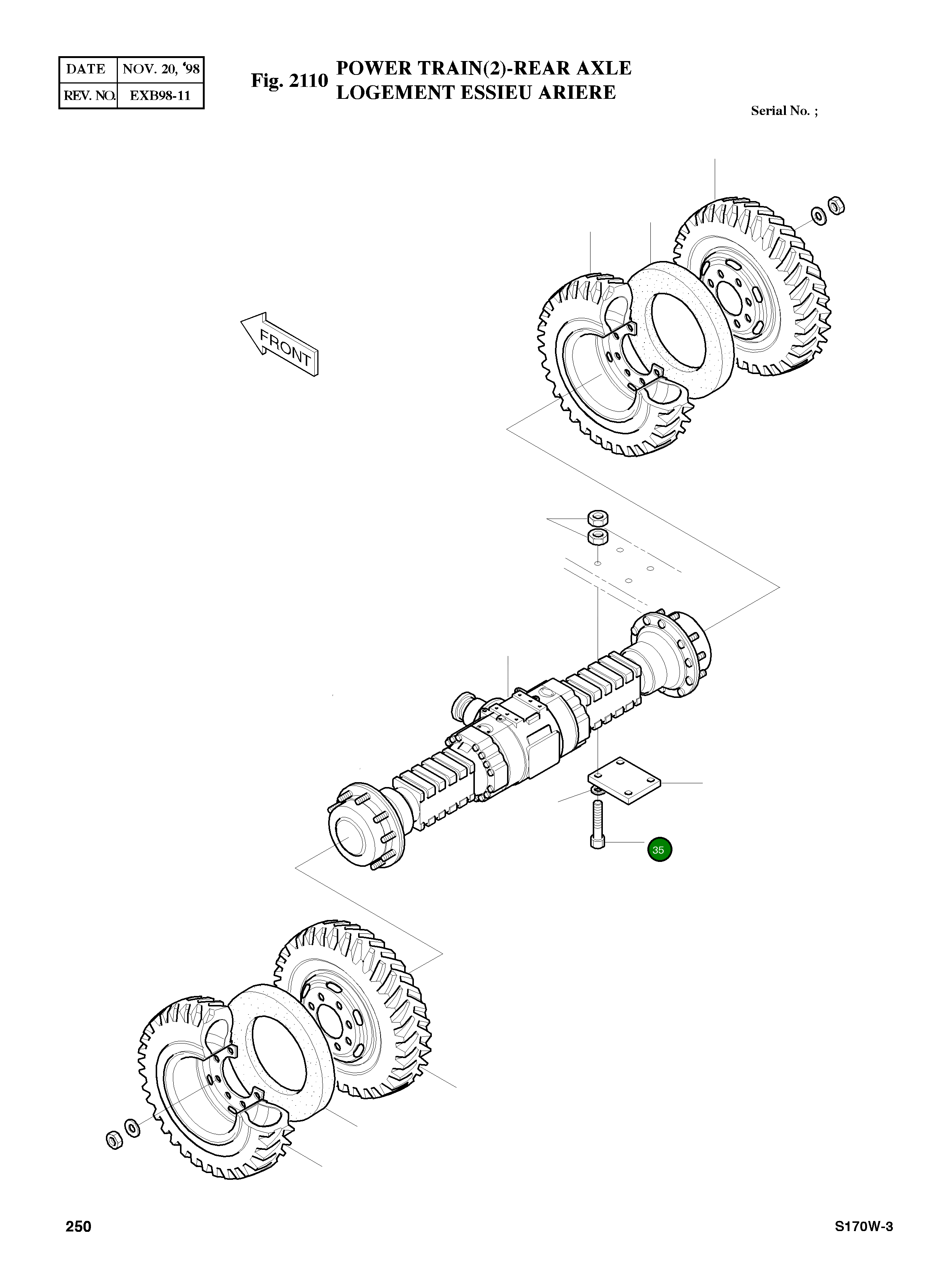 Болт M24X3.0X275 2120-4056A Komatsu