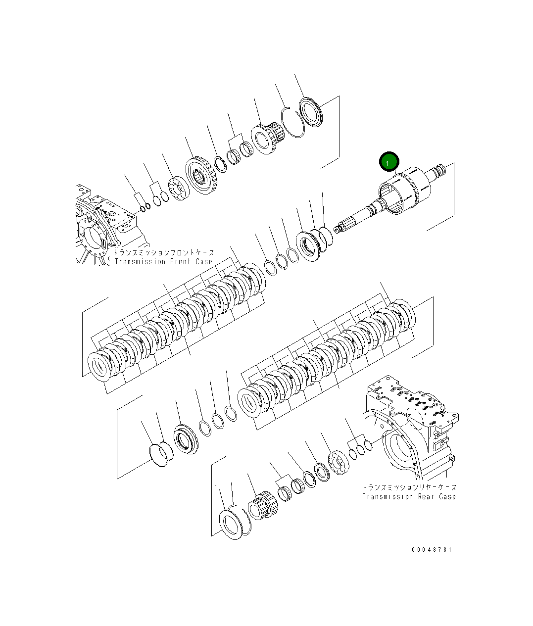Вал 56D-15-22111 Komatsu