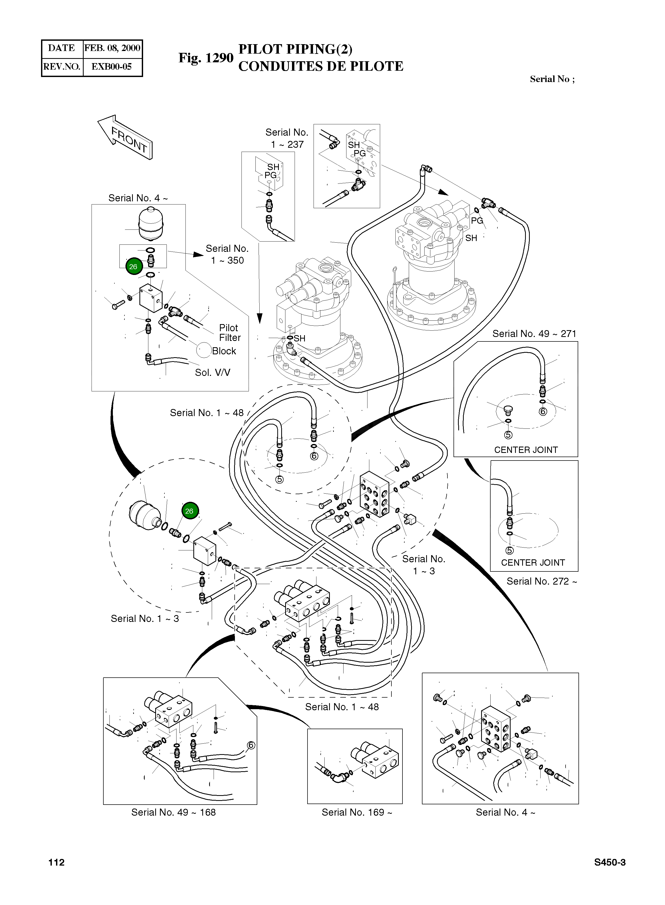 Адаптер PFO1/2-PF1 2181-2256A Komatsu