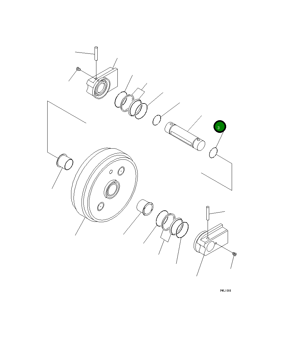 Вал 21M-30-17121 Komatsu