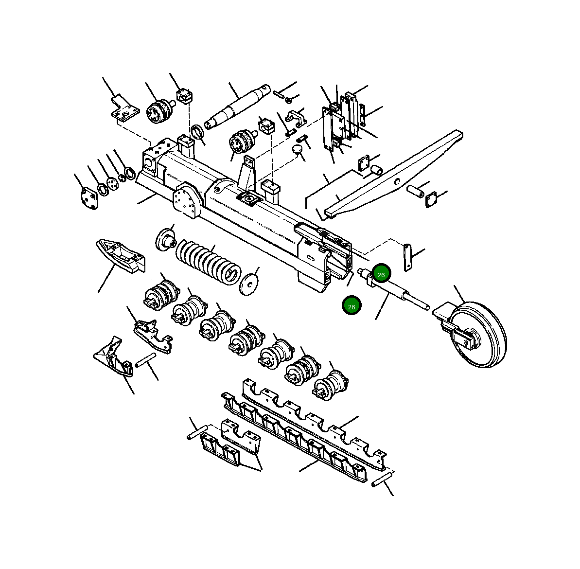 Верхняя направляющая штанга в сборе 743 134 C1 Komatsu