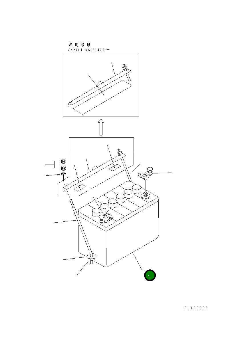 Аккумулятор 95D31R повышенной ёмкости 415-Z28-1400 Komatsu