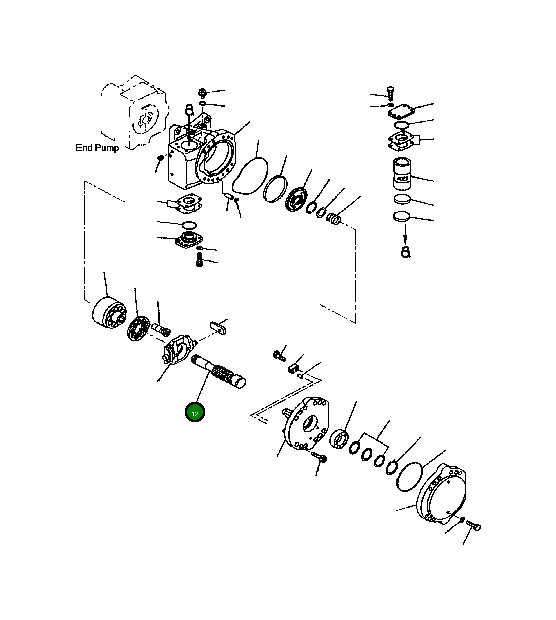 Вал 708-2L-22421 Komatsu