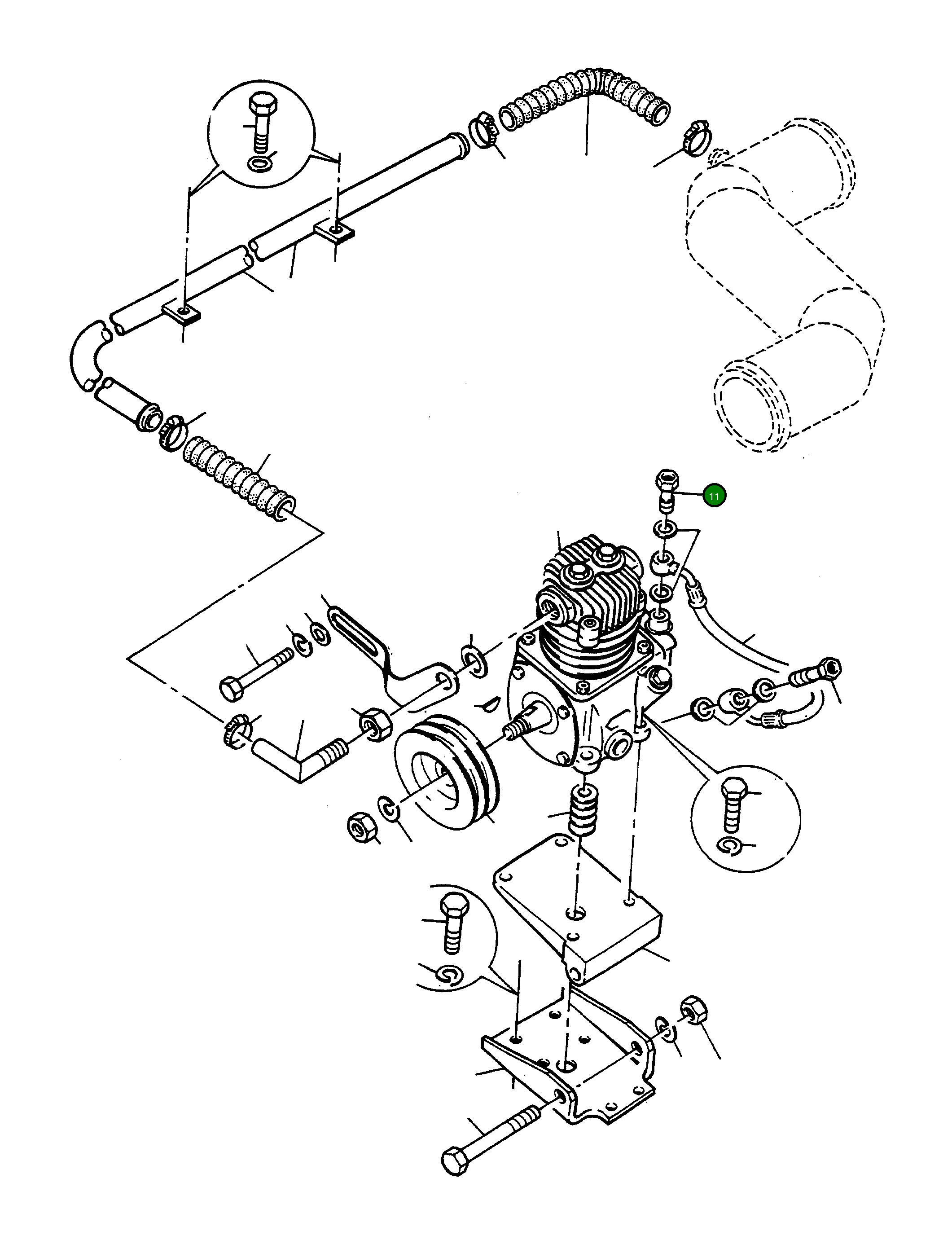 Болт-банджо 2998241M1 Komatsu