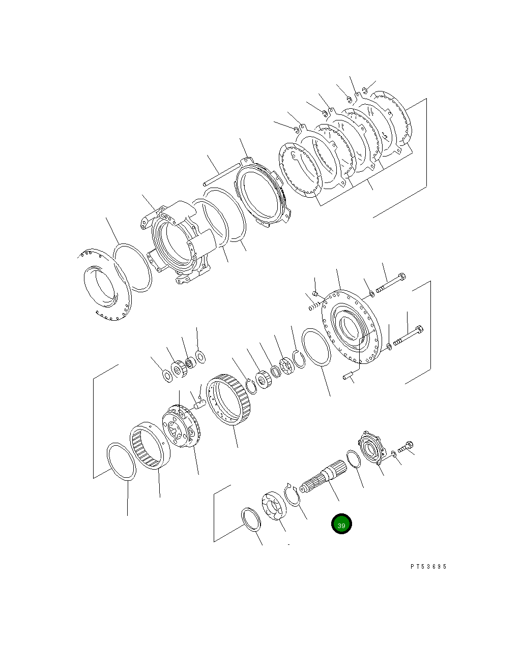 Вал 234-15-22111 Komatsu