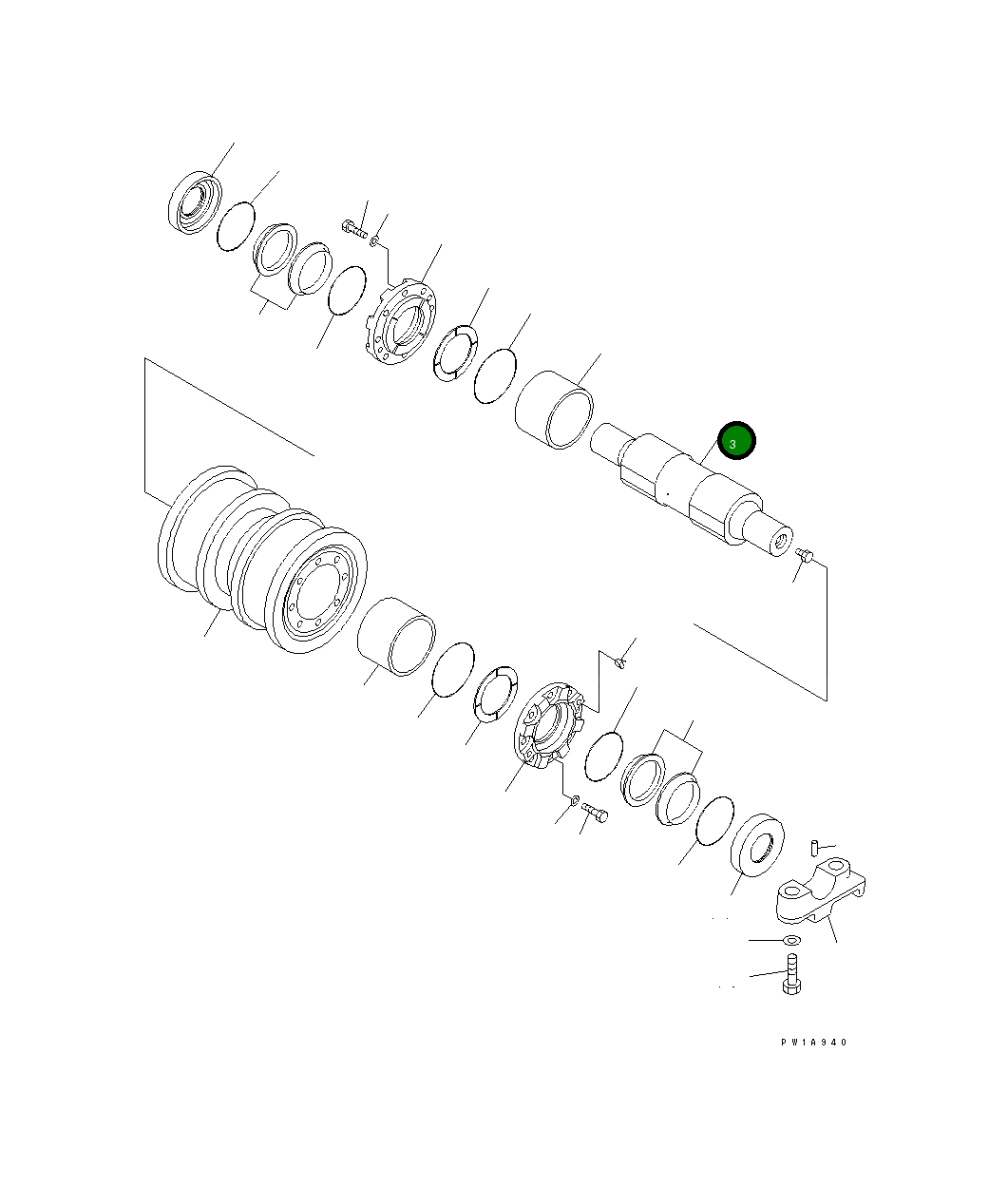 Вал 198-30-45330 Komatsu