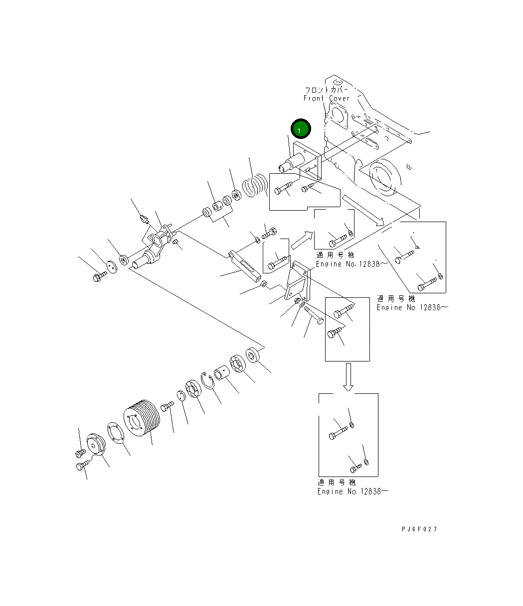 Вал 6215-61-3822 Komatsu